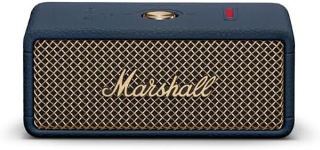 Marshall Emberton III Portable Bluetooth Speaker - Rugged Waterproof/Dust-Proof Design | Loud Stereo Sound, Deep Bass | Compact and Wireless for Travel and Outdoors - Black and Brass