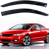 KPY Rain Guards Fit for 2006-2011 Honda Civic Coupe, Out-Channel Window Visors Vent Wind Deflectors 2PC, Car Accessories for 06-11 Civic Coupe (Coupe Only)