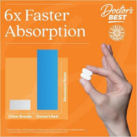Doctor's BEST Magnesio como agente quelante de la absorción al 100%, de Doctor's Best , 753950000254, paquete de de 1, 1