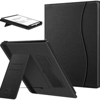 Fintie Stand Case for 11" Kindle Scribe 2025 (3rd Generation) and Kindle Scribe Colorsoft (1st Generation), PU Leather Foldable Stand Cover Auto Sleep/Wake w/Card Slot and Pen Holder, Black