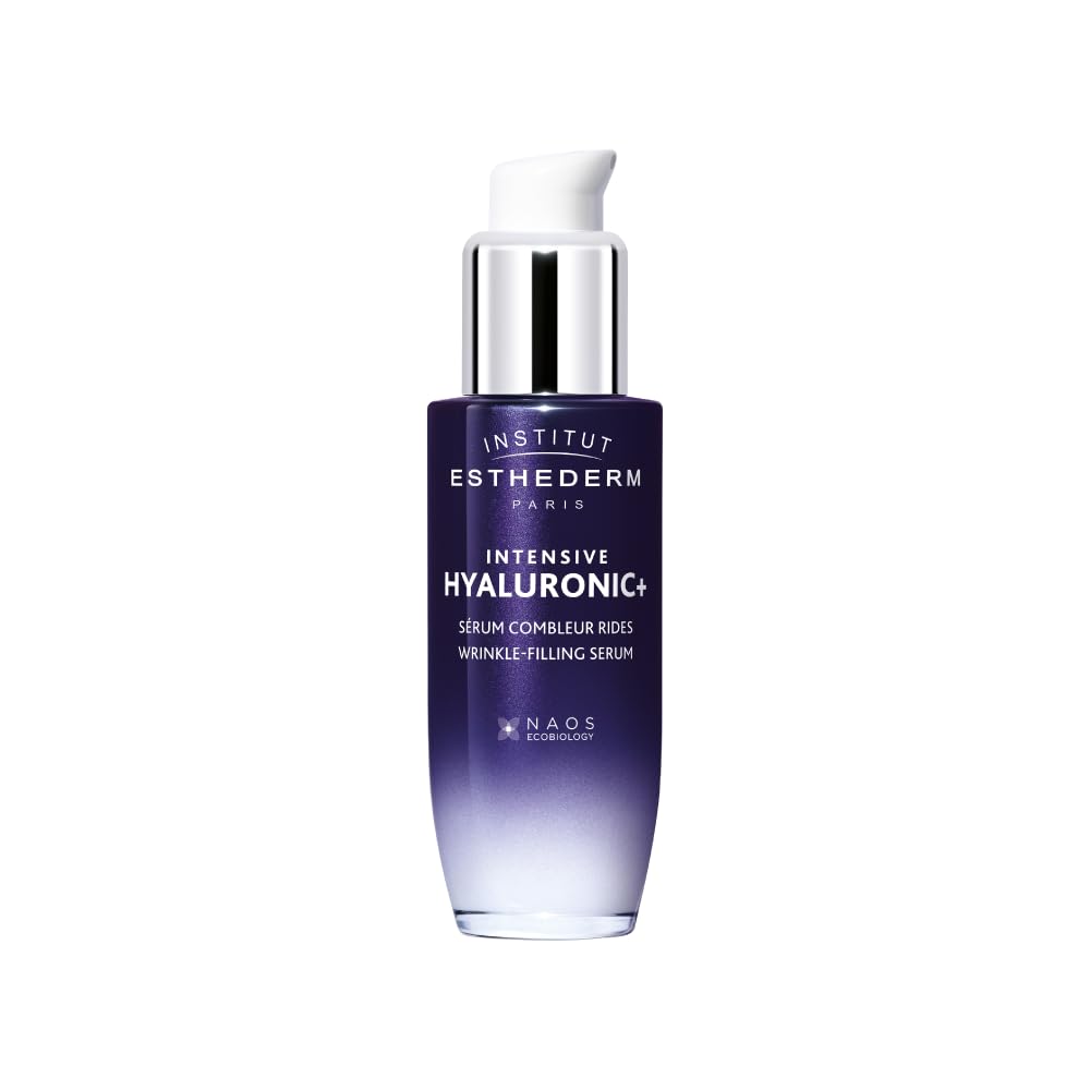 Institut Esthederm Intensive Hyaluronic Serum, Aging Facial Serum for Wrinkles, Fine Lines and Dehydrated Skin 1 Fl Oz