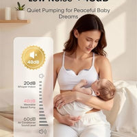 Nuliie S32 Wearable Breast Pump Hands-Free, More Private Electric Pump, 4 Modes 9 Suction Levels, 24mm Flange with 13/15/17/19/21mm Inserts, Easy Clean & Anti-Leak Design (2 Packs, White)