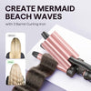 Wavytalk 5 in 1 Curling Wand Set, Dual Voltage Curling Iron Set with 5 Interchangeable Barrels Included A Thermal Brush, A Hair Crimper and 3 Ceramic Curling Wands(0.5