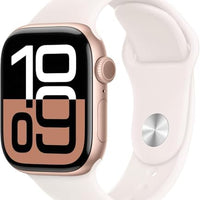 Apple Watch Series 10 [GPS, 42mm] - Jet Black Aluminum Case with Black Sport Band, S/M (Renewed Premium)