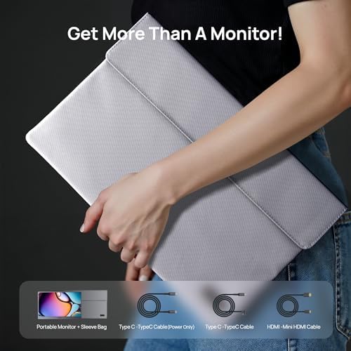 ARZOPA 16.1'' 180Hz 2.5K Portable Monitor, 2560x1440 QHD 107% sRGB Kickstand Portable Gaming Monitor with HDR, Ultra Slim, Eye Care, External Second Screen for Laptop, PC, PS5, Mac, Xbox-Z3FC