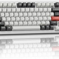 Keychron Q1 Ultra 8K 75% Wireless Mechanical Keyboard, Aluminum Hot-Swappable RGB, Red Switch, 82 Keys, 600h Battery Life, 2.4GHz/Bluetooth/Wired, ZMK Programmable, Mac Windows Linux – White