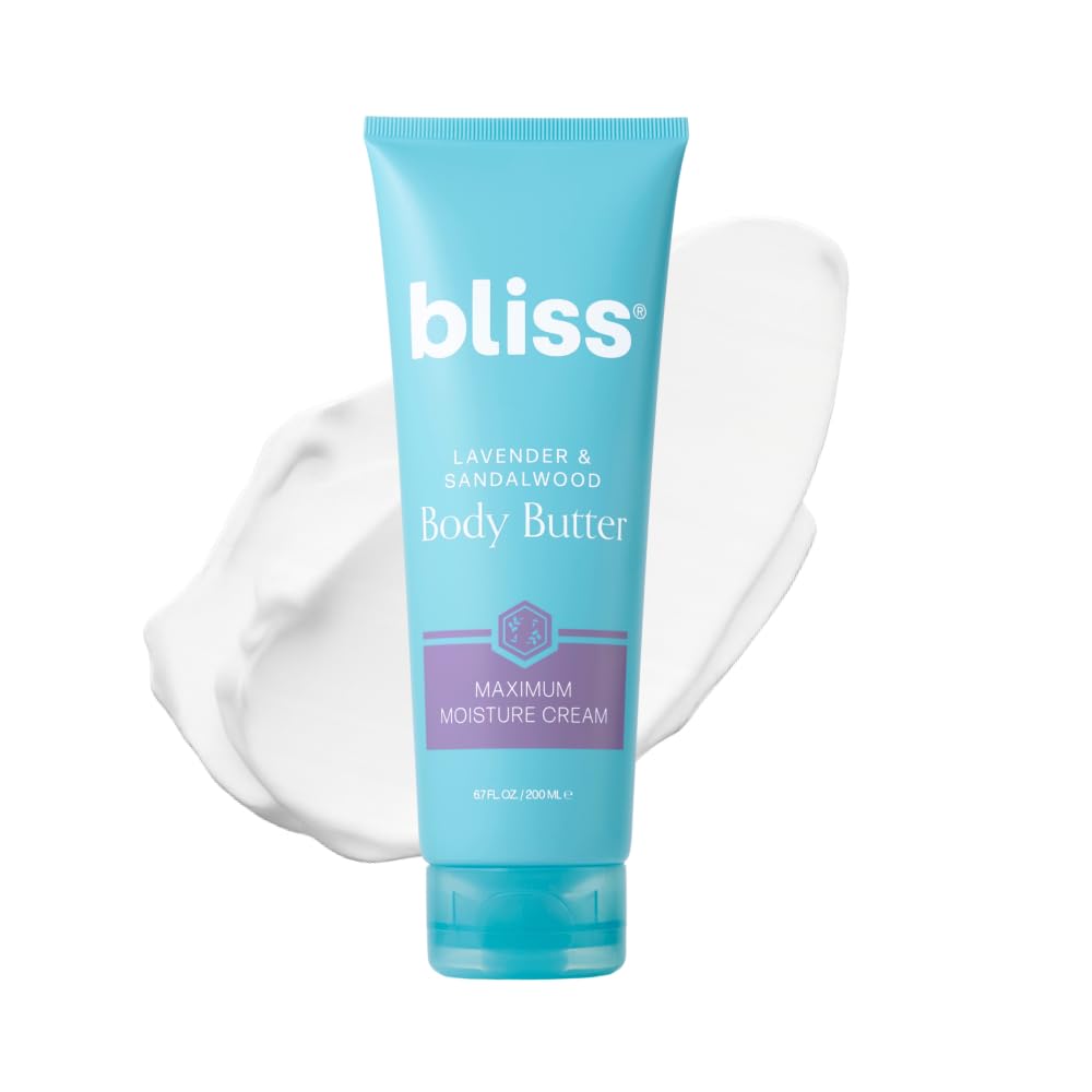 Bliss Lavender and Sandalwood Body Butter Moisturizer - 6.7 Oz - Non-Greasy