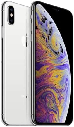 Apple iPhone XS Max, 64GB, Silver - Fully Unlocked (Renewed)