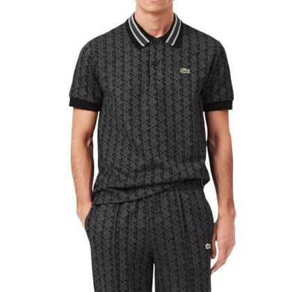 Lacoste Mens Seasonal Short Sleeve Classic Fit Monogram Polo