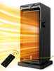 Space Heater, 1500W Space Heaters for Indoor Use Electric Heater for Bedroom, ECO Thermostat 90° Oscillating 24H Timer, Fast Heating, Remote Control, Safe for Home Office Room