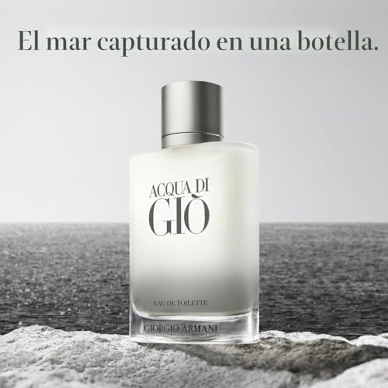Armani Beauty - Acqua di Giò - Eau de Toilette - Colonia para Hombre - Fragancia de larga duración con notas de bergamota, jazmín, almizcle blanco, pachulí y madera de cedro