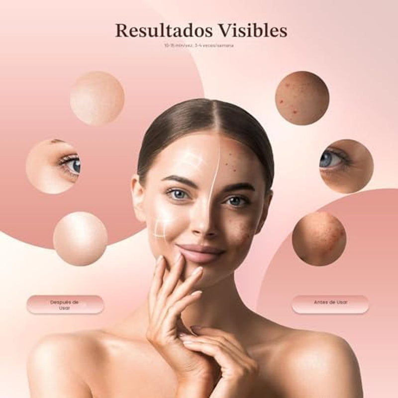 INTEO Terapia de Luz Roja para el Rostro, Máscara Facial LED Portátil de Terapia de Luz de 3 Modos con Control Remoto, Máscara de Luz Roja Infrarroja Cercana 850 con Función de Temporizador, Terapia