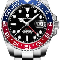 Pagani Design GMT Automatic Mechanical Men's Watch Rotating Ceramic Bezel Stainless Steel Watch with Date Function Men's Sport Watch