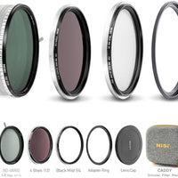 NiSi 67mm Swift VND Mist Kit - True Colour 1-5 & 4 Aperture Variable ND + ND16 Filter + Black Mist Diffusion Effect + Adapter Ring