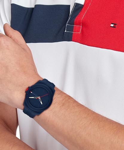 Reloj Tommy Hilfiger 3-Hand Quartz - Correa de Silicona 44mm (Azul)