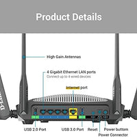 D-Link WiFi Router AC3000 Mesh Smart Internet Network Voice Control, MU-MIMO Tri Band Gigabit Gaming Mesh (DIR-3040-US)