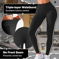 BRXL Butt Lifting Lycra No Front Seam Workout Leggings for Women Tummy Control High Waist Seamless Gym Running Leggings