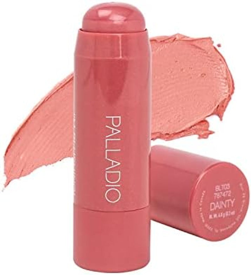 Palladio I'm Blushing - Tinte 2 en 1 para mejillas y labios, rubor crema ligero construible, fórmula hidratante multibarra transparente, uso durante todo el día, fácil aplicación, brillante, se mezcla perfectamente con la piel, delicado