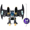 DC Comics, Metal Force Transforming Batwing, 2-in-1 Playset, Includes Batman and Superman Figures, with Projectiles and Character Cards, Kids Toy for Boys Ages 4 and Up