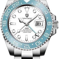 Pagani Design GMT Automatic Mechanical Men's Watch Rotating Ceramic Bezel Stainless Steel Watch with Date Function Men's Sport Watch