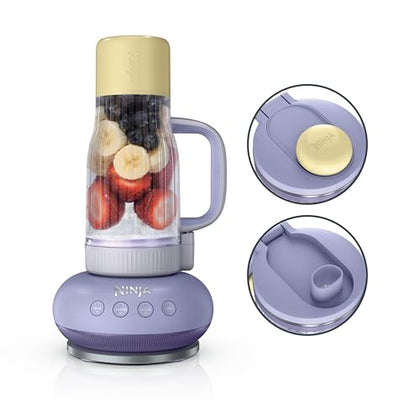 Ninja BlendBOSS | Personal Smoothie Blender & Tumbler | 26oz Travel Tumbler w/Leakproof Lid & Intergrated Chug Spout | AutoIQ Technololgy | 1200 Peak Watt | Lavender Lemonade | DB301PRBRN | (NEW)
