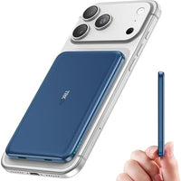 TRKOY for Magsafe Portable Charger, 5000mAh Magnetic Power Bank with USB-C Fast Charging, Travel Essential for Magsafe Battery Pack Wireless Compatible with iPhone 17/16/15/14/13/12 Series,Navy Blue