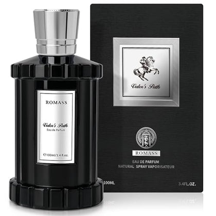 ROMASS Valor's Path EDP Eau de Parfum for Men & Women – Citrus Lemon jackfruit Fragrance summer scents with Amber & Sandal wood Fragrance– 3.4oz/100ml travel Gift Perfume