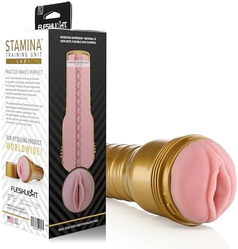 Fleshlight Stamina Training Unit Male Masturbator, Pink Lady | Sample Lube Included, Molded from Actual Actress, Exact Pornstar Replica, Male Masturbator, Stroker, Official Sex Toy for Men