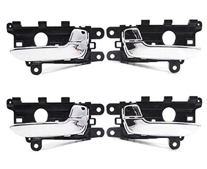 4Pcs Front Rear Left Right Interior Chrome Door Handle Set for Kia Forte Cerato K3 2014 2018