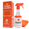 WHOOSH! Screen Shine Pro 16.9 fl oz Refillable TV Screen Cleaner with Microfiber Cloth - Streak-Free Cleaner for Flat Screen, OLED TV, LCD, Smart TV, and Monitors - Non-Toxic and Odorless Formula