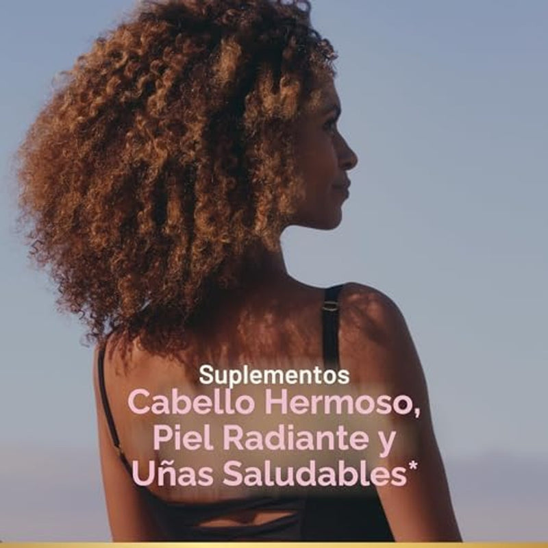 Nature's Bounty Soluciones Óptimas para Cabello, Piel y Uñas con Biotina y Colágeno, Gomitas con Sabor Cítrico, Suplemento Vitamínico, 2500 mcg, 80 Ct, 40 Porciones Totales