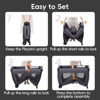 Ofertaza, Pamo babe Pack and Play with Bassinet Baby Playpen Foldable 4 in 1