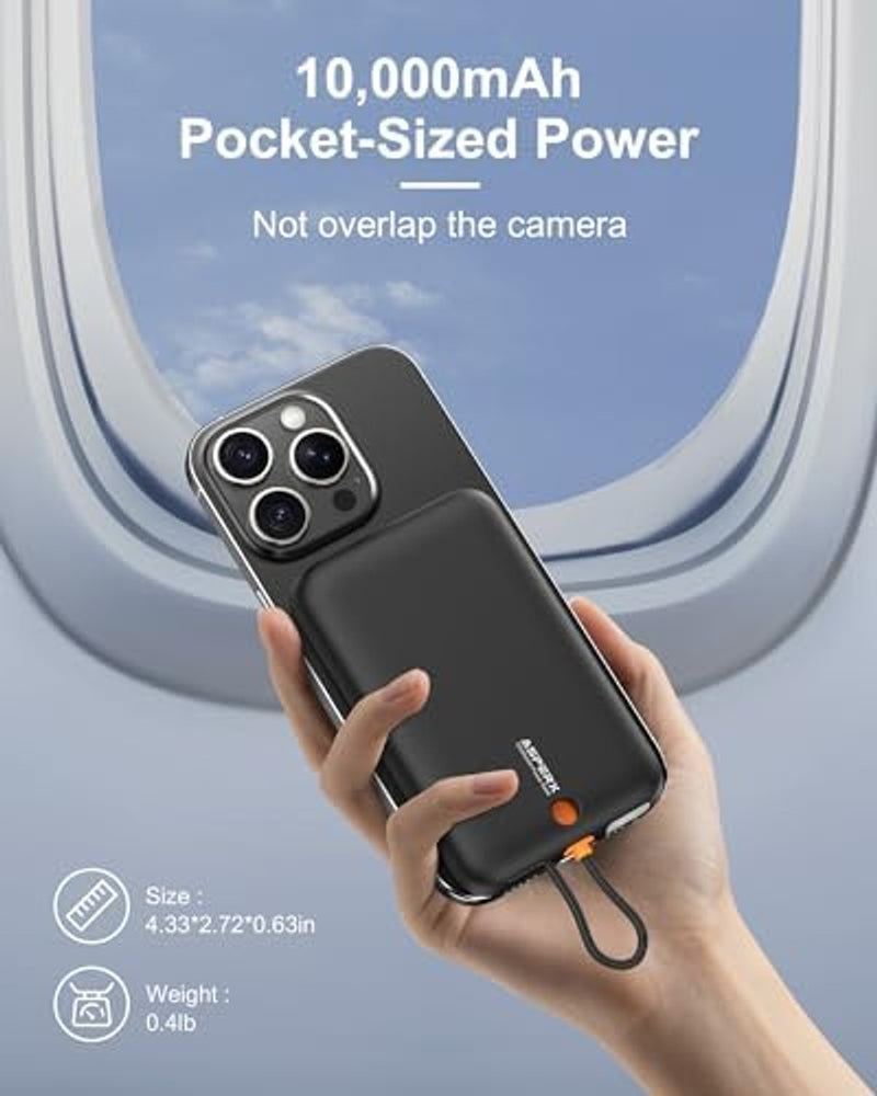 AsperX Magnetic Power Bank, 10,000mAh