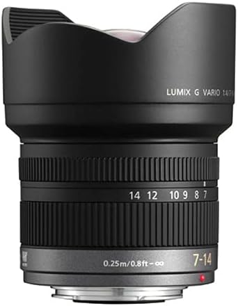 PANASONIC LUMIX G VARIO LENS, 7-14MM, F4.0 ASPH., MIRRORLESS MICRO FOUR THIRDS, H-F007014 (USA BLACK) (Renewed)
