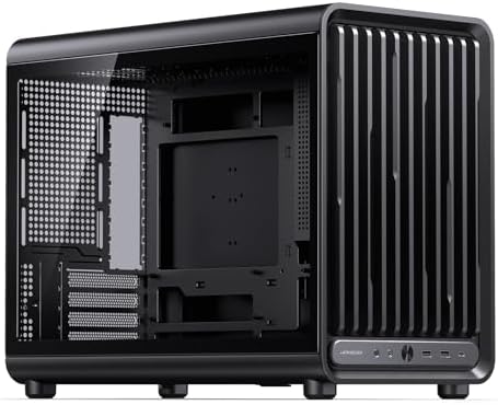 JONSBO D33 Black Micro ATX PC Case,High Airflow MATX case with Tempered Glass Panel,9 Fan Positions,High Compatibility,Supports MATX BTF MB, 435mm GPU/360AIO/172mm Air Cooler,ATX/SFX PSU,Black