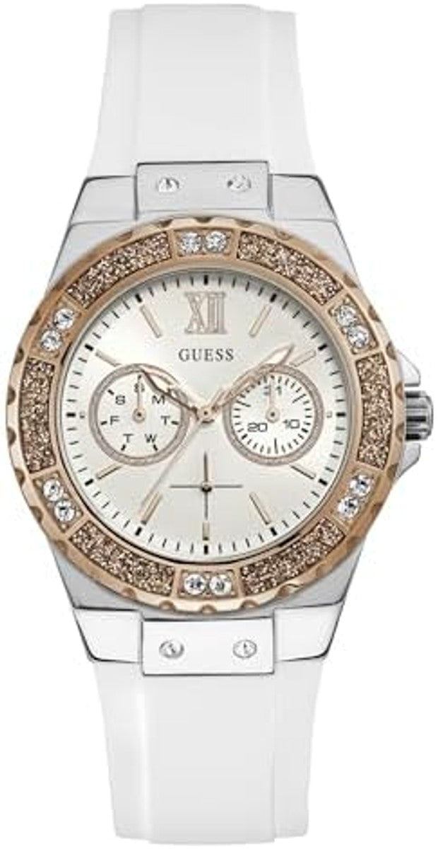 Ofertaza, GUESS Women's Stainless Steel + Stain Resistant Silicone Watch