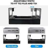 Under Desk Holder for Thunderbolt 4 Dock/Thunderbolt 3 Dock and Power Cable, Under Desk Iron Storage Rack for TS4 / TS3 Plus, No Drill, Easy Install with All Hardware Included