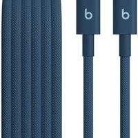 Beats USB-C to USB-C Woven Cable Fast Charging Durable/Tangle-Free Compatible Charger for Apple & Android Devices (1.5 m, 5 ft) - Bolt Black