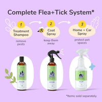 kin+kind Natural Flea and Tick Prevention for Dogs – Non-Greasy Coat Spray, Vet-Formulated, Lavender, 12 fl oz