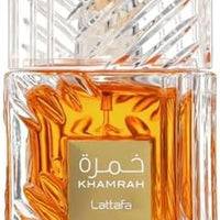 Lattafa Khamrah - Vainilla, picante cálido, ámbar, canela - Perfume Eau de Parfum de larga duración para unisex, 3.40 onzas / 100 ml