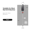 MelodySusie Ceramic Nail Drill Bit, 3/32'' (2.35mm) Professional Acrylic Nail File Flame Drill Bit for Manicure Pedicure Cuticle Gel Nail Polishing, Beginners Bits, Black, Series Bit-S, Fine
