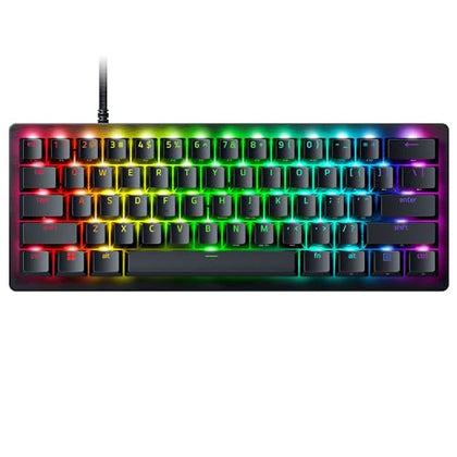 Razer Huntsman V3 Pro Mini 60% Gaming Keyboard: Analog Optical Switches w/Rapid Trigger & Adjustable Actuation - Onboard Adjustments - Dual-Purpose Mod Keys - Doubleshot PBT Keycaps - Black… (Renewed)