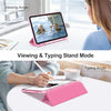 Fintie Slim Case for iPad (A16) 11th Generation 11 Inch (2025), iPad 10th Generation 10.9 Inch (2022) - Glittering Sparkly Shockproof Cover with Shiny Clear Back Shell & Pencil Holder, Pink