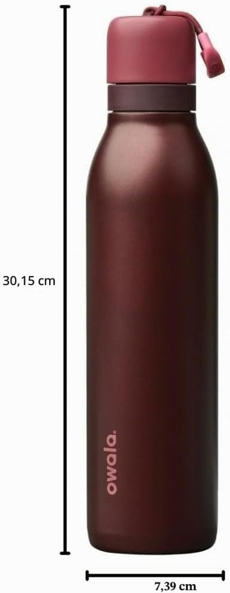 Owala FreeSip Twist Stainless Steel Water Bottle 24 oz Black Cherry