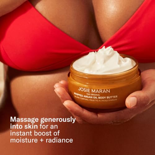 Josie Maran Vanilla Vibezzz Whipped Argan Body Butter, Travel Size, 2 fl oz