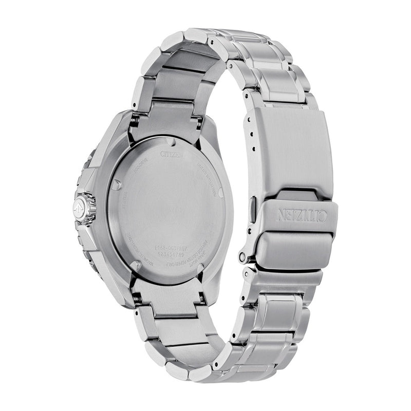Citizen Eco-Dive Promaster Dive, reloj de pulsera de acero inoxidable plateado para hombre con esfera verde, 3 manecillas y calendario