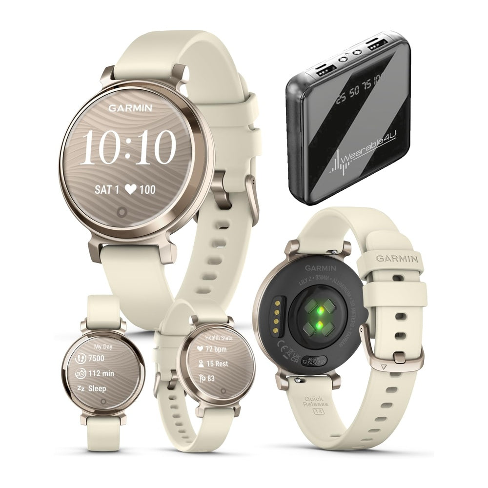 Garmin Lily 2 Smartwatch Pequeño, Monitoreo De Salud Y Bienestar, Batería Hasta 5 Días