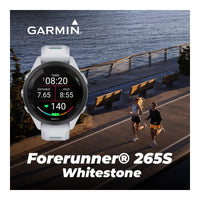 Garmin Forerunner 265S Music GPS Smartwatch Pantalla AMOLED Auriculares 42mm Blanco Piedra
