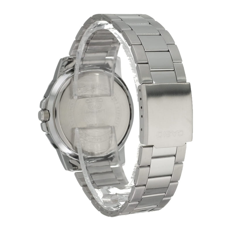 Casio reloj de acero inoxidable estilo buceador para hombre, resistente al agua, con correa de resina y movimiento de cuarzo