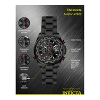 Invicta Aviator Men 50mm Quartz